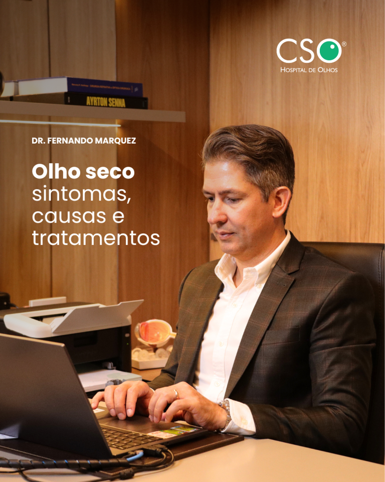 Olho seco: sintomas, causas e tratamentos. O olho seco é uma condição bastante comum, especialmente em períodos de clima mais seco ou entre pessoas que passam muito tempo em frente às telas.