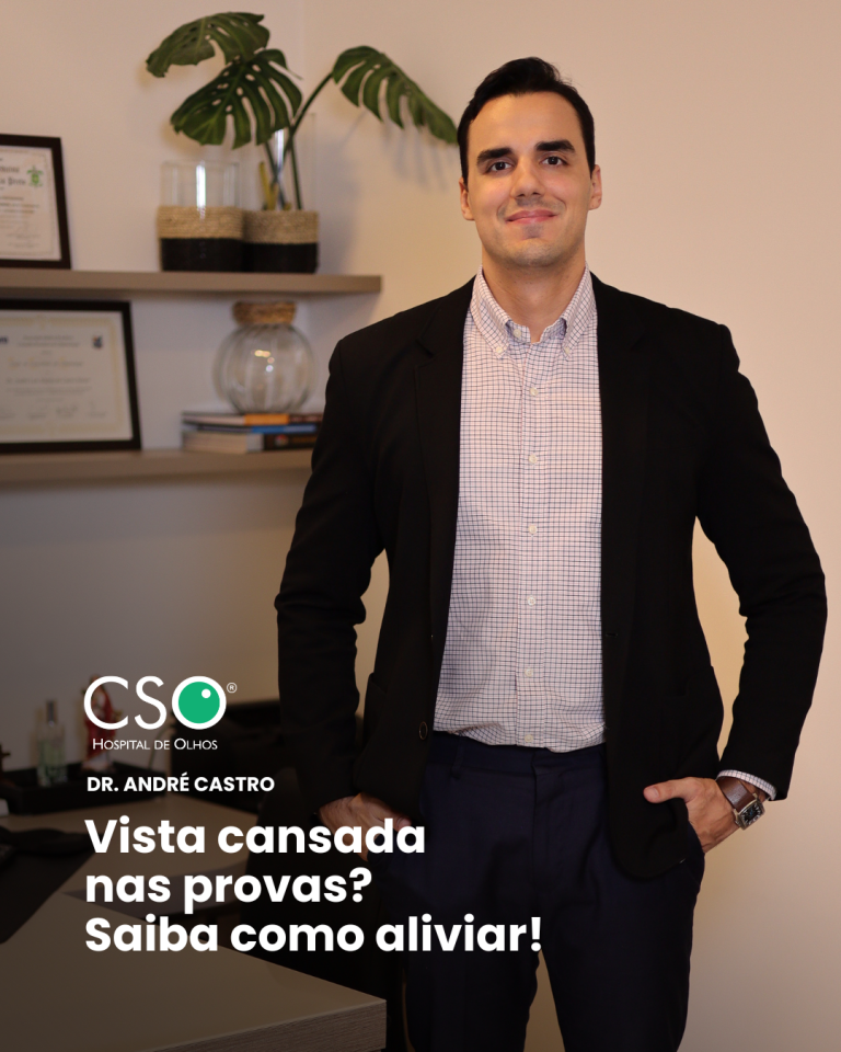 Vista cansada nas provas? Saiba como aliviar. Junho é sinônimo de provas e maratonas de estudos — e com tantas horas em frente às telas ou livros, é comum sentir a chamada “vista cansada”.