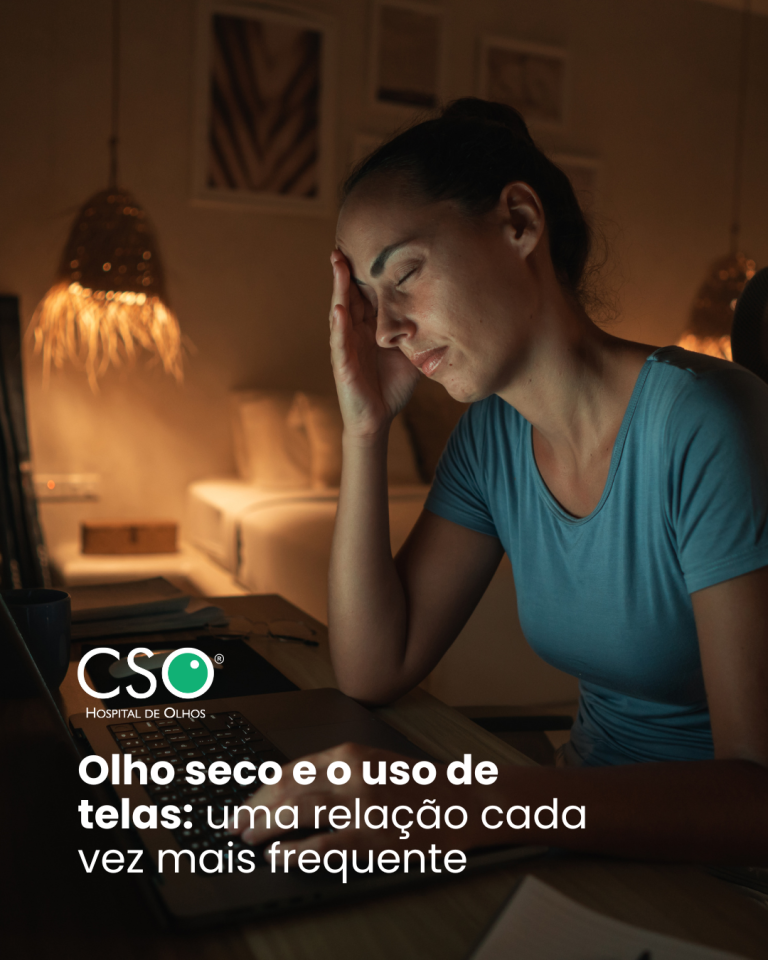 Olho seco e o uso de telas: uma relação cada vez mais frequente. Com o aumento do tempo diante de celulares, computadores e tablets, cresce também a incidência de olho seco.