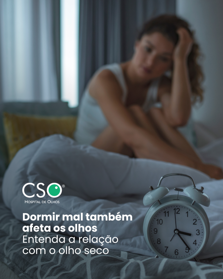 Dormir mal também afeta os olhos: entenda a relação com o olho seco. A qualidade do sono influencia diretamente a saúde ocular, e uma das consequências de noites mal dormidas pode ser o agravamento do olho seco.