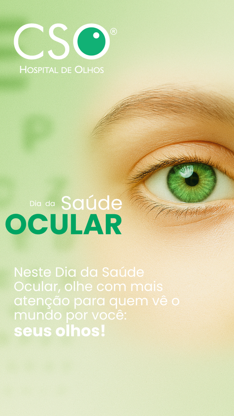 Dia da saúde ocular Neste Dia da Saúde Ocular, olhe com mais atenção para quem vê o mundo por você: seus olhos!