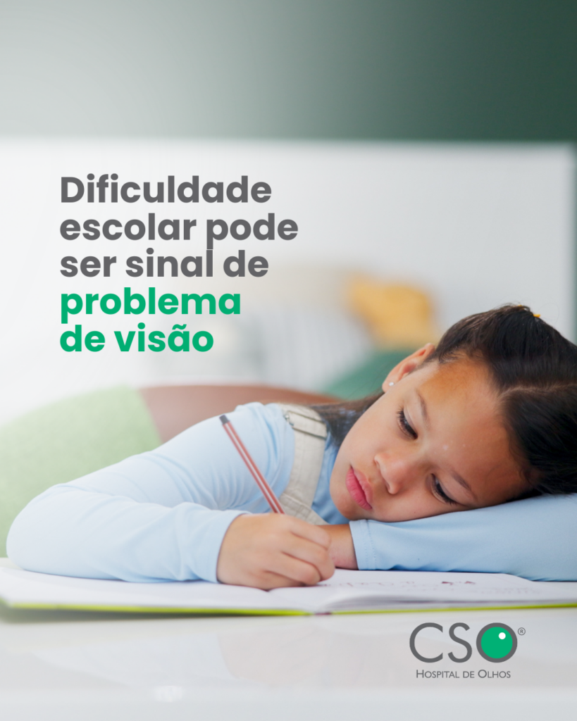 Dificuldade escolar pode ser sinal de problema de visão . Nem sempre a dificuldade escolar está relacionada à falta de atenção ou desinteresse.