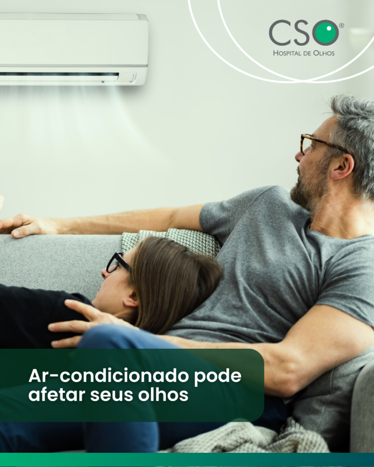 Ar-condicionado pode afetar seus olhos Ambientes com ar-condicionado costumam ter baixa umidade, o que pode favorecer o ressecamento dos olhos ao longo do dia.