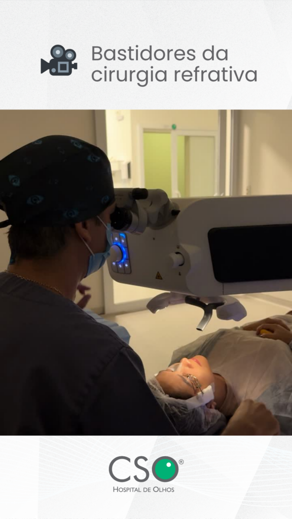 Bastidores da cirurgia refrativa No CSO, cada detalhe é pensado para proporcionar tranquilidade, confiança e excelência em cada cirurgia.