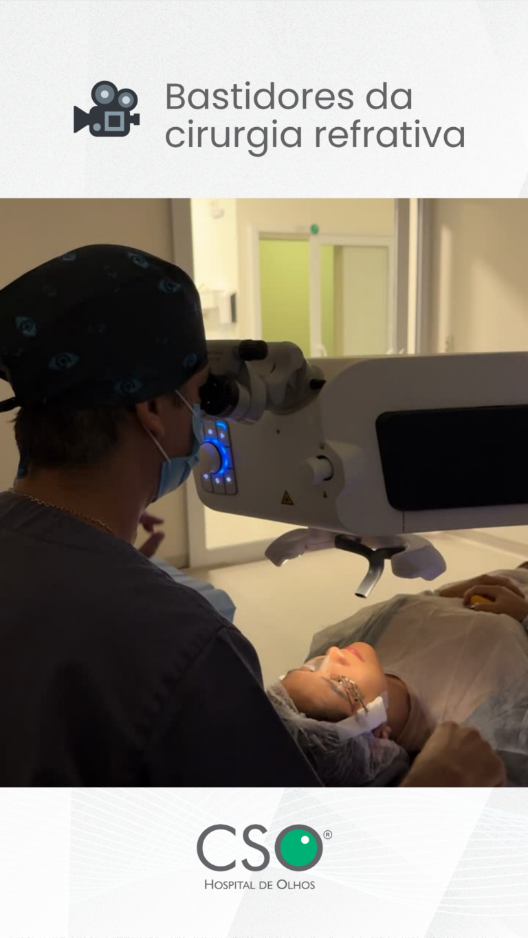 Bastidores da cirurgia refrativa No CSO, cada detalhe é pensado para proporcionar tranquilidade, confiança e excelência em cada cirurgia.